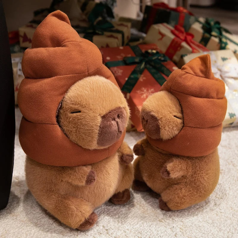 Capy the Cheeky Poop Hat Kawaii Capybara Plushie