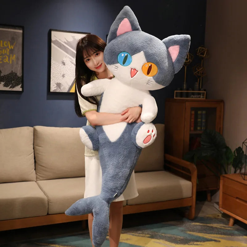 Alien the Kawaii Cat with Shark Tail Snuggle Pillow