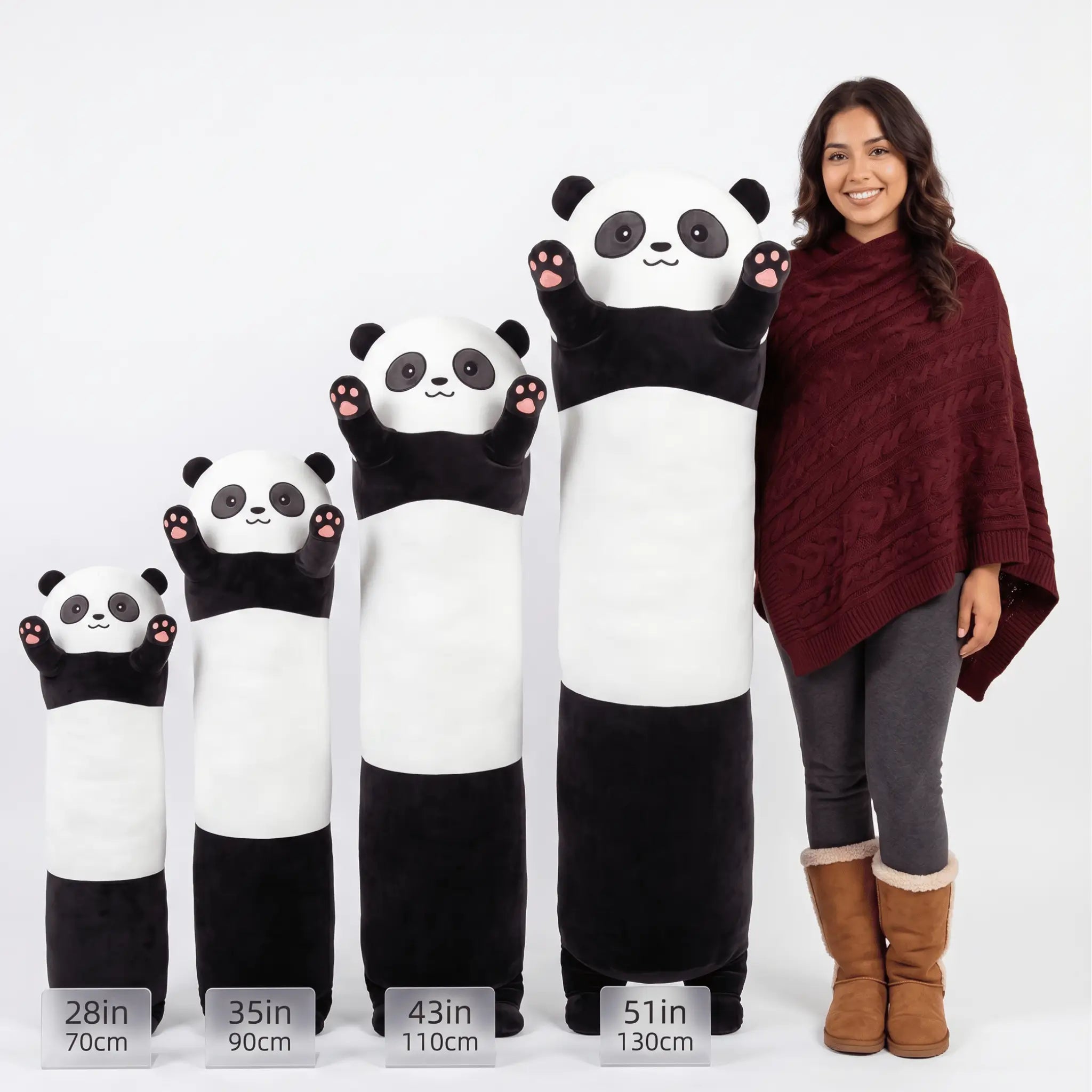 Snoozy Bear Kawaii Koala Panda Long Pillow
