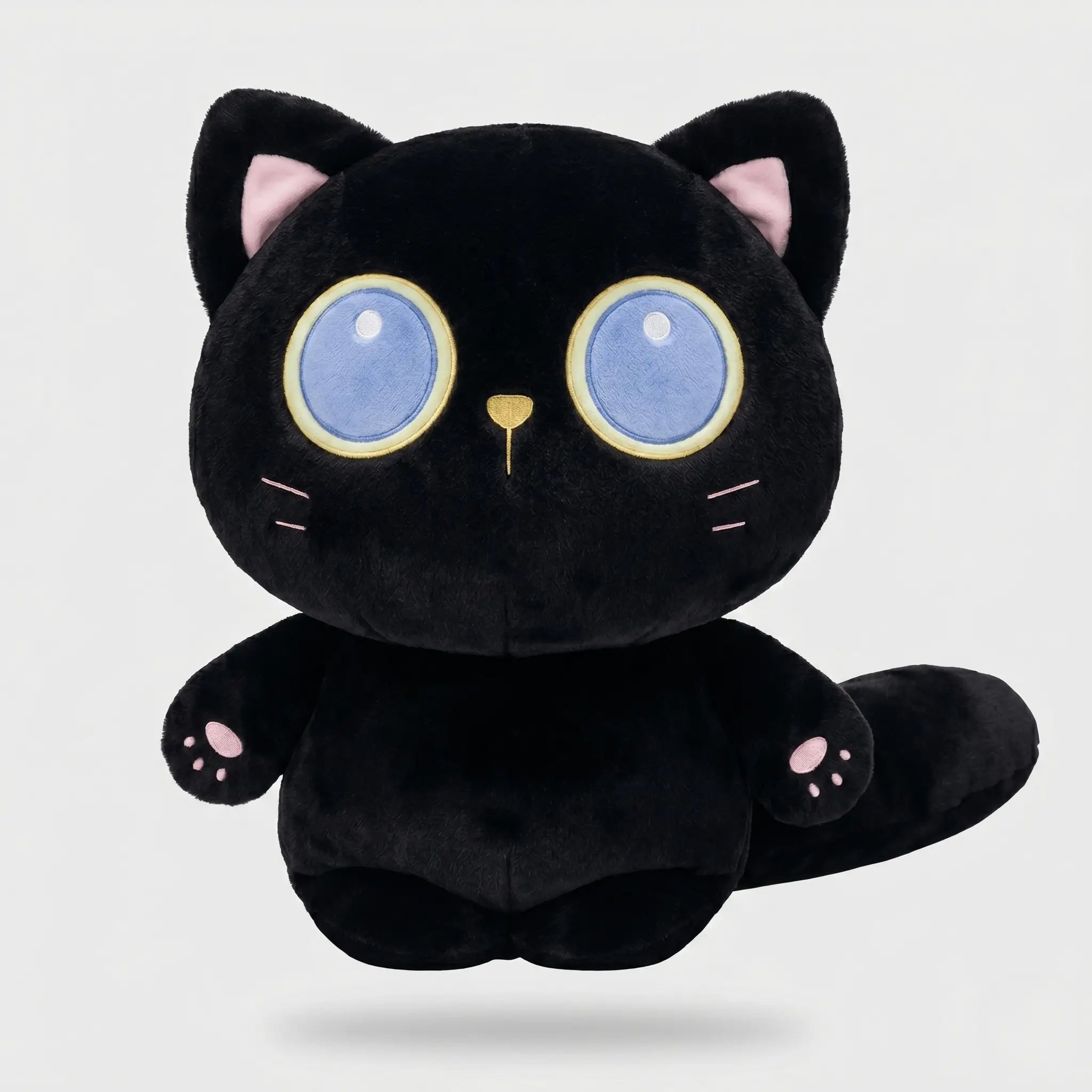 Midnight the Brooding Kawaii Black Cat Plushie