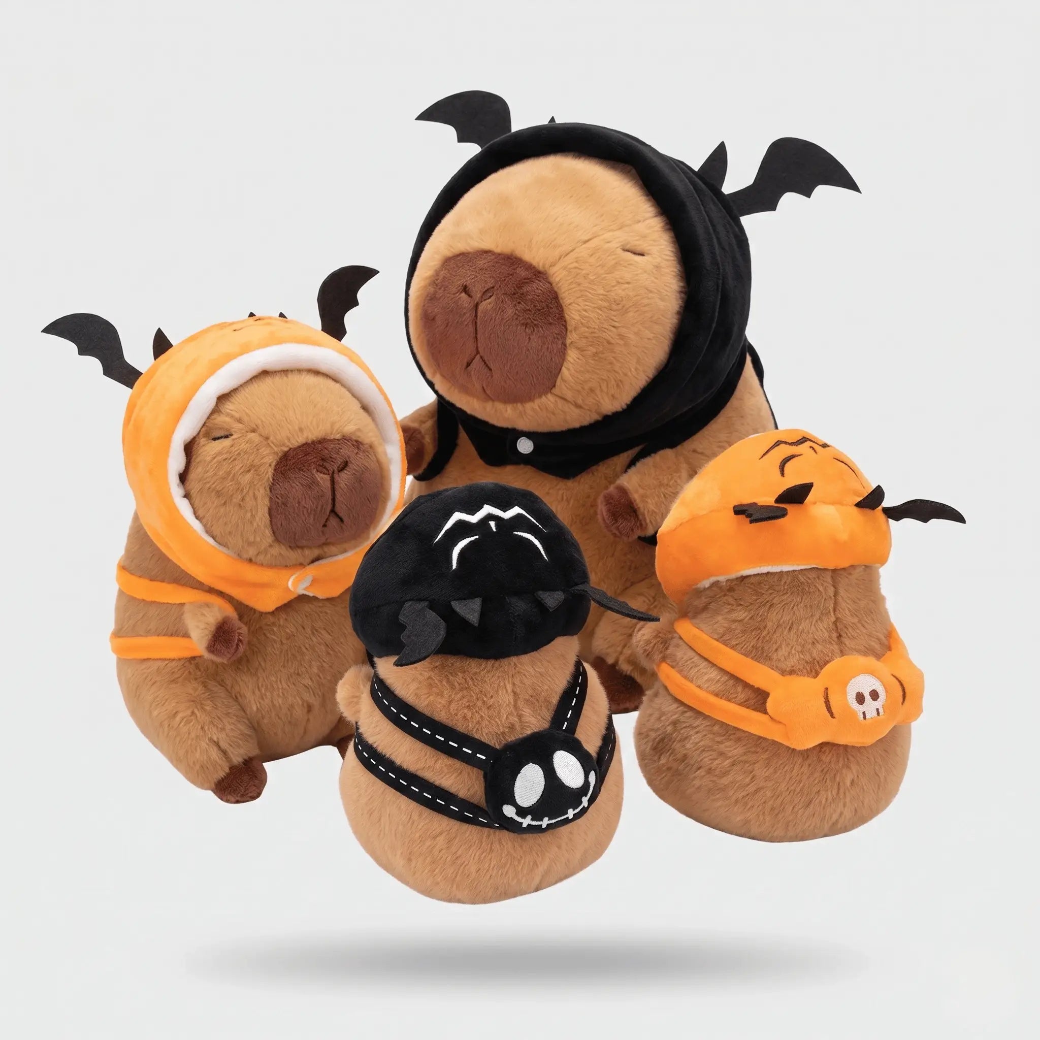 Capy the Pumpkin Hat Bat Halloween Capybara Plushie