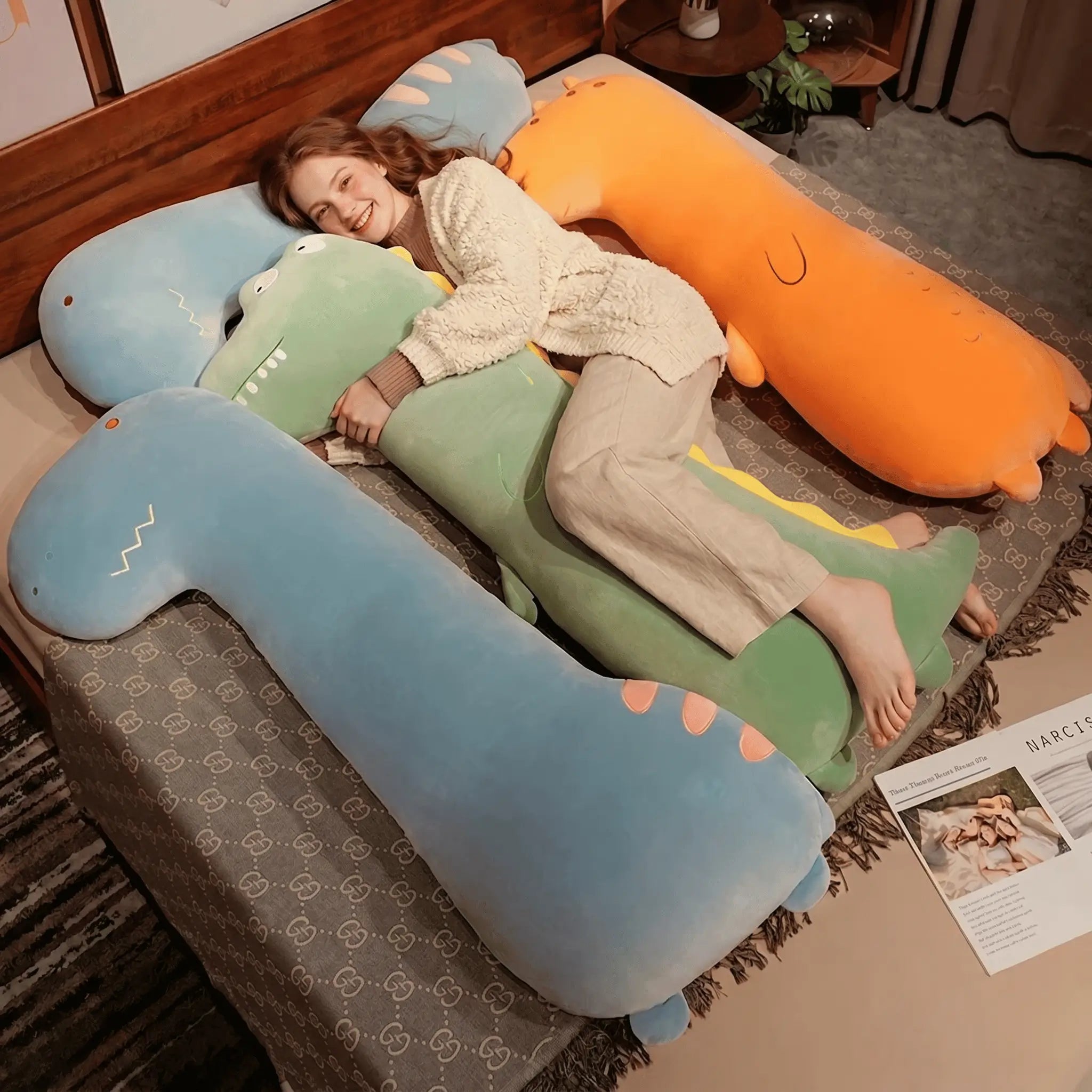 Squidgy Animal Long Removable Sleeping Pillow
