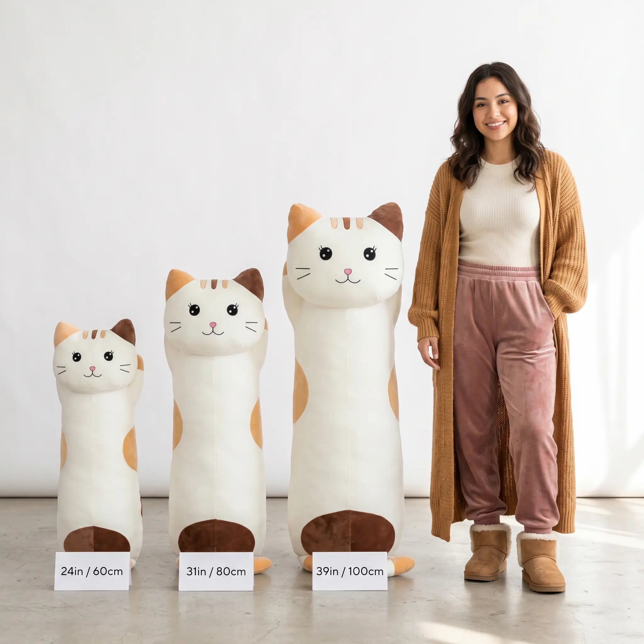 Squishy the Kawaii Lying Cat Plush Pillow