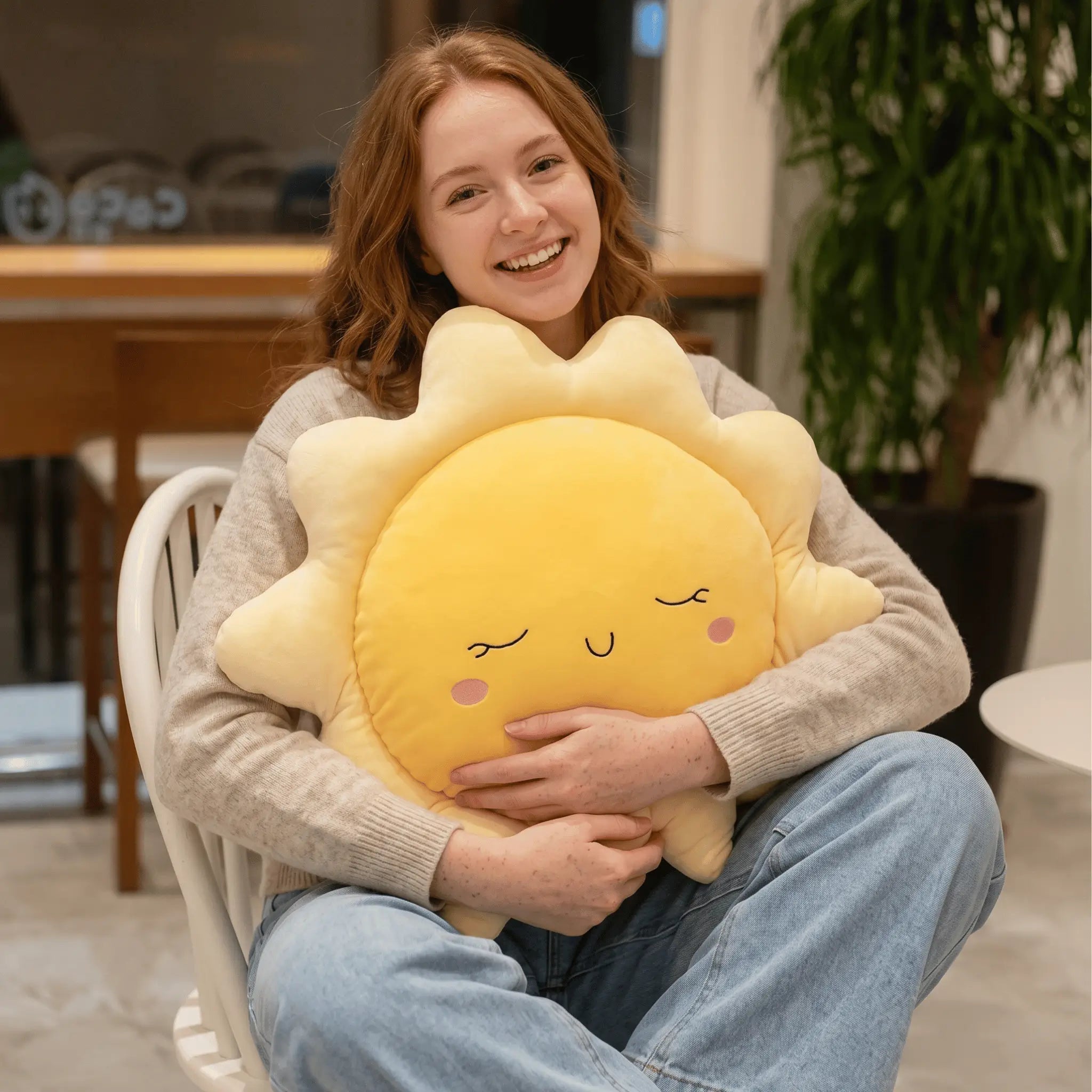 Sunny the Squishy Sun Cloud Plush Car Pillow