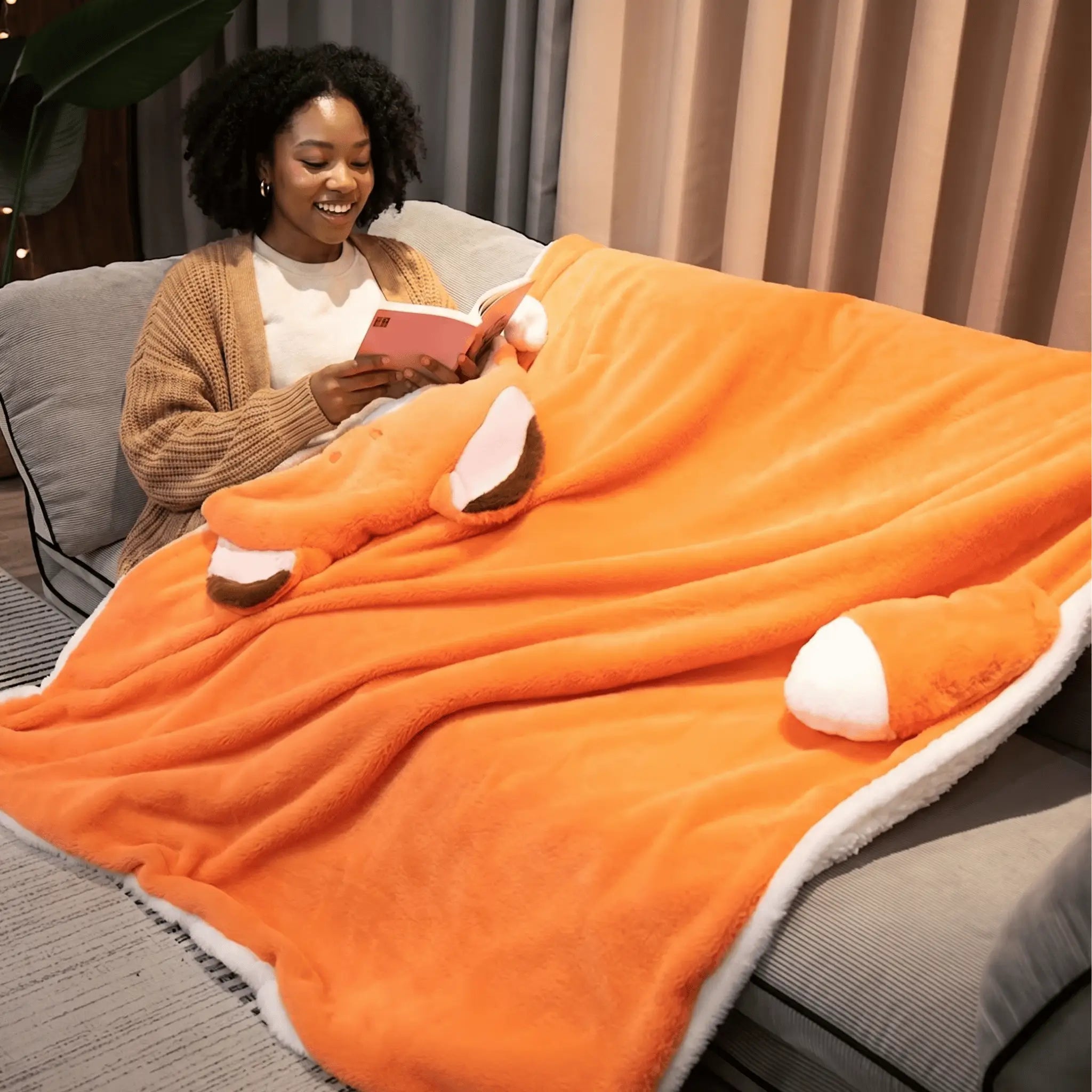 Vixen the Kawaii Fox Cloak Cape Plush Blanket