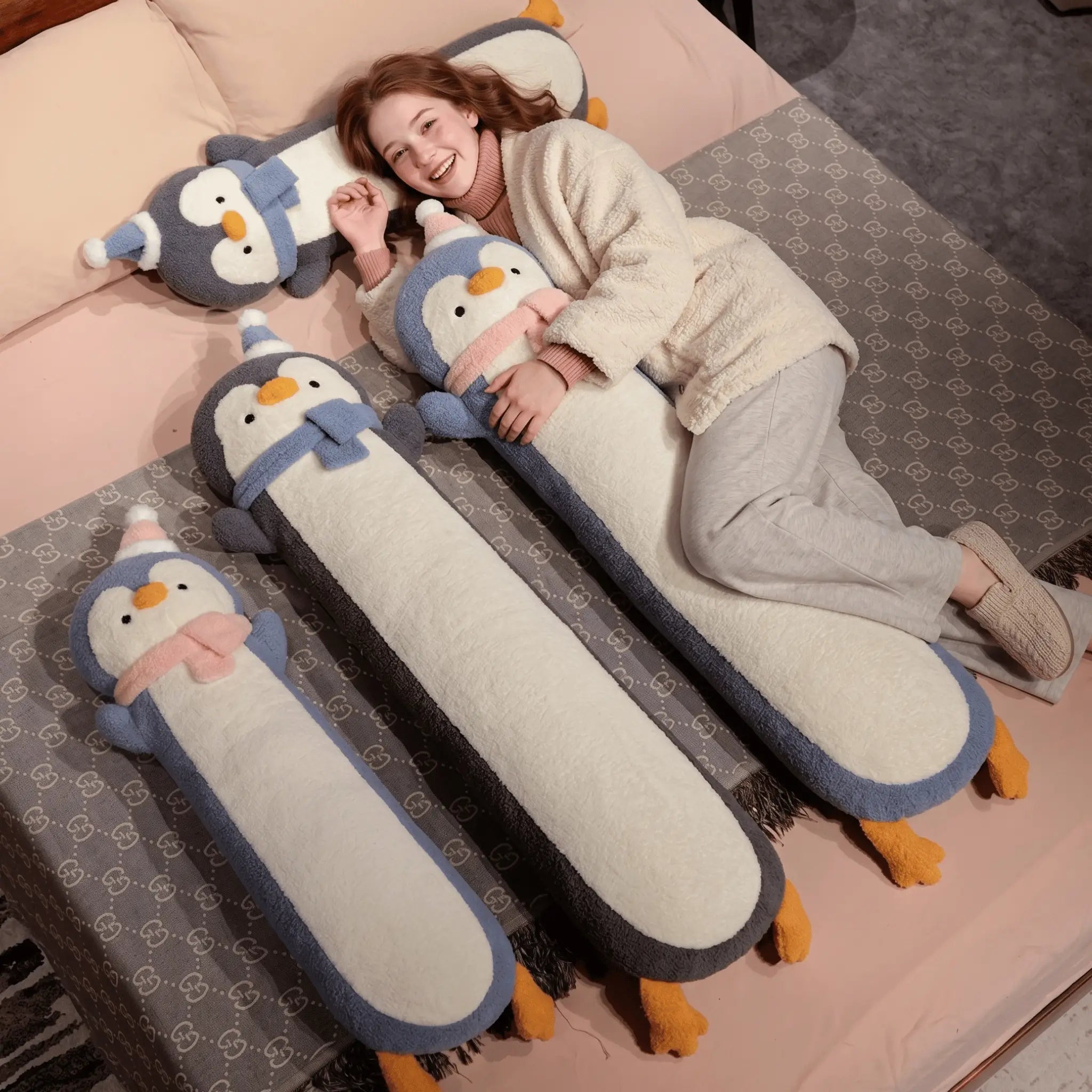 Wobbly Long Penguin Snuggle Pillow
