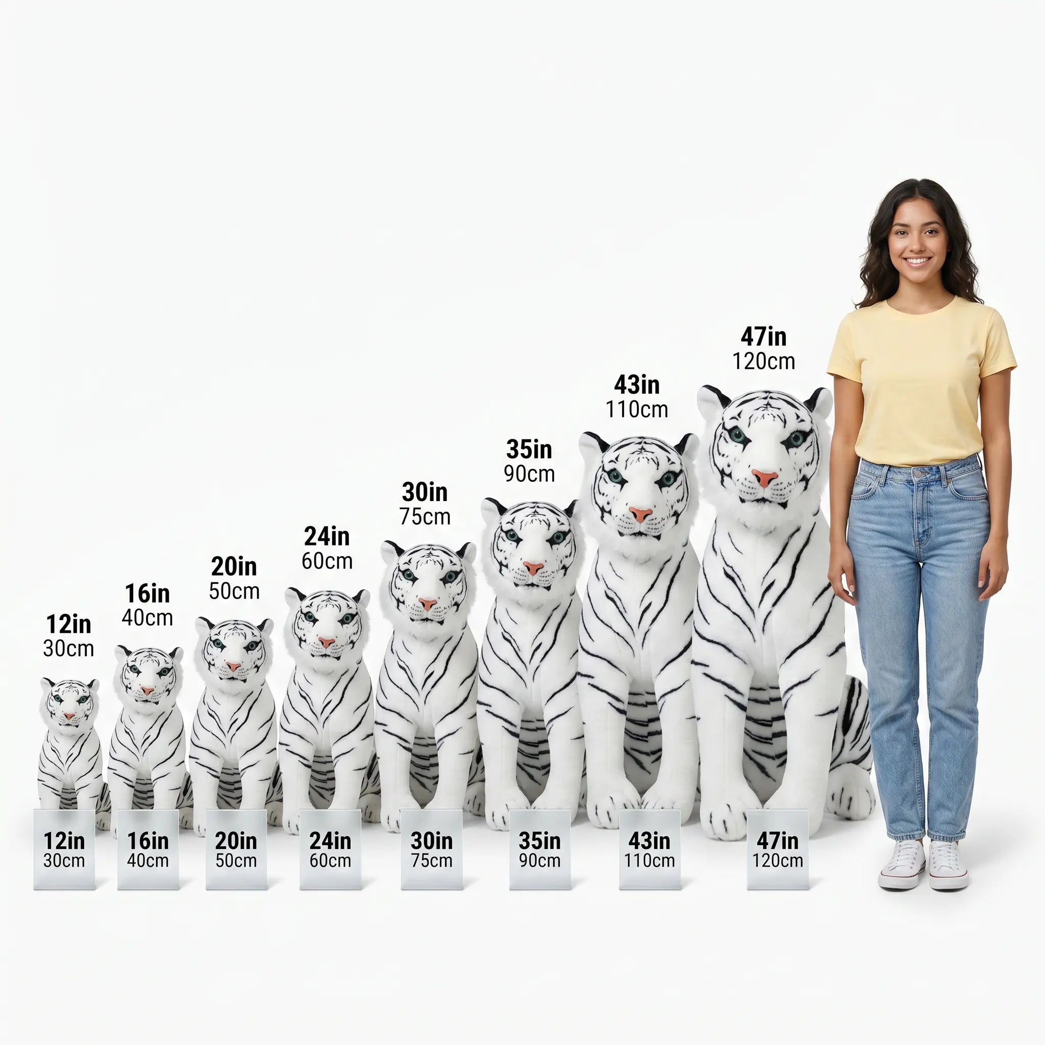 Blizzard the Giant White Tiger Plush