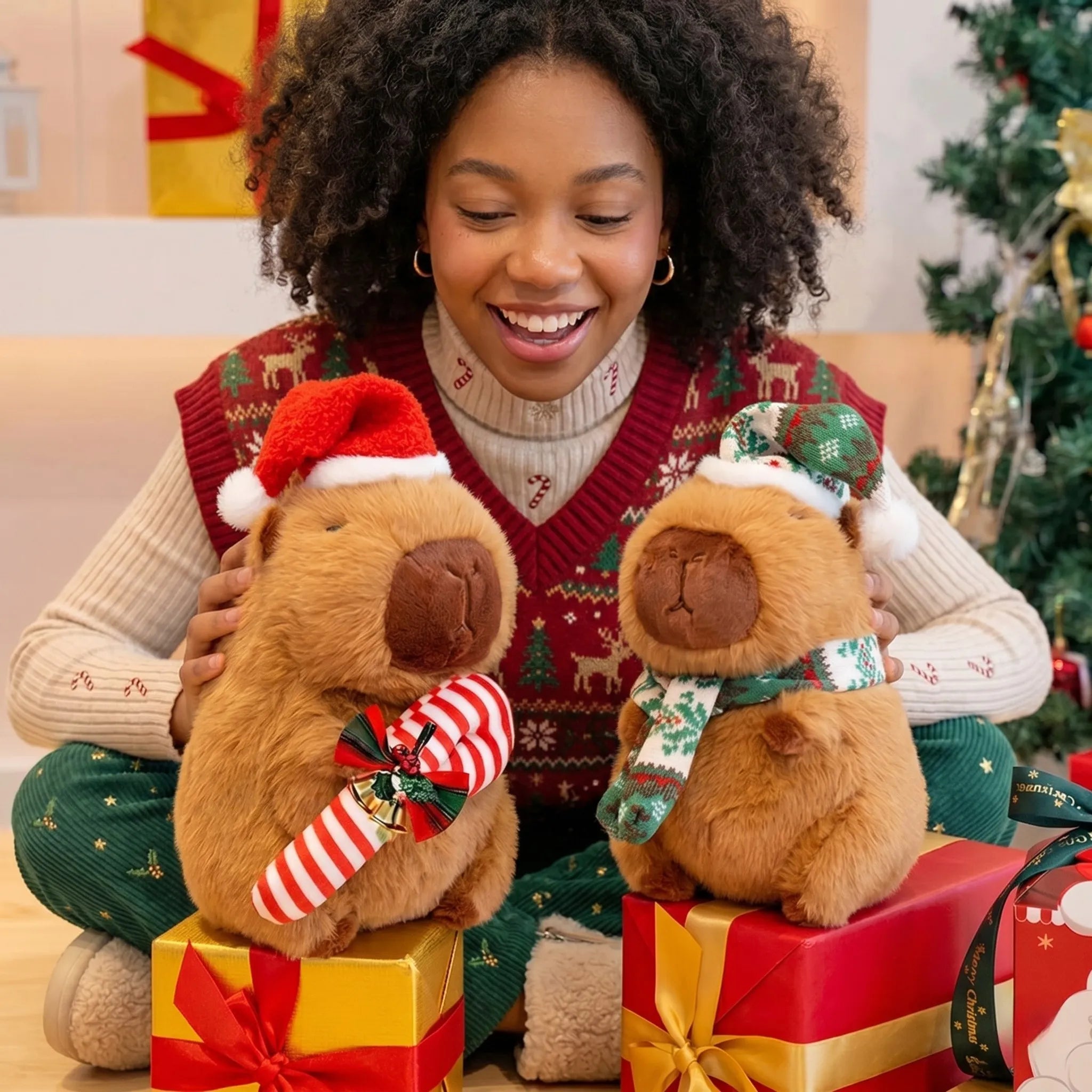 Capy the Festive Red Hat New Year Capybara Plush