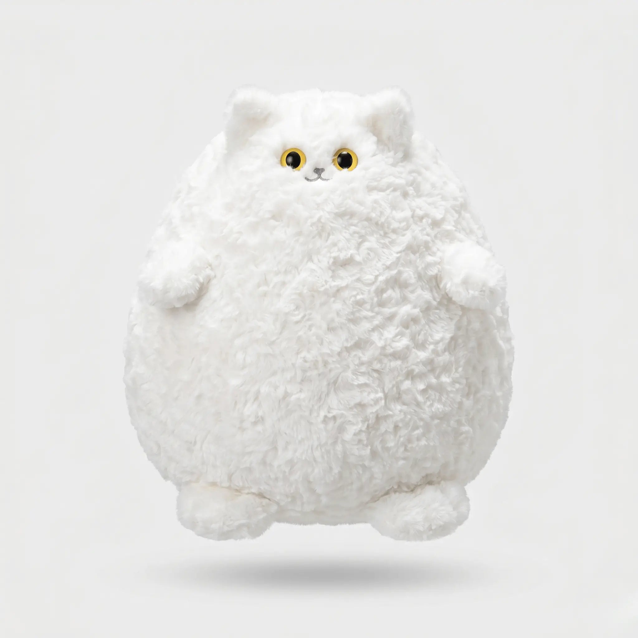 Pudgy the Chubby White Black Kitten Plush